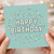 Happy Birthday Card - Confetti Design, Colourful Sprinkles on Teal - Blank Inside - A6 Greeting Card with Envelope