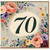 70th Birthday Card, Floral Watercolour Design