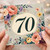 70th Birthday Card, Floral Watercolour Design