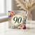 90th Birthday Card, Floral Design with Large 90