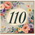 110th Birthday Card, Floral Watercolour Design
