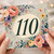 110th Birthday Card, Floral Watercolour Design