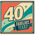 40th Birthday Card, - Fabulous Years Retro Vintage Style Card