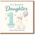 Daughter 1st Birthday Card - Cute Bunny with Balloon - To a Beautiful Daughter, 1 Today - Hop, Hop, Hooray - Girls First Birthday Card with Envelope