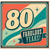 80th Birthday Card, Fabulous Years Retro Style Card