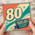 80th Birthday Card, Fabulous Years Retro Style Card