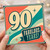 90th Birthday Card, Fabulous Years Retro 90 Design
