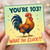 103rd Birthday Card, Funny Rooster What the Cluck Card