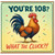 108th Birthday Card, Funny Rooster You’re 108? What The Cluck?! Card