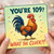 109th Birthday Card, You’re 109? What The Cluck Funny Rooster Card