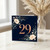 29th Birthday Card, Elegant Floral Navy and Copper Number 29 Card