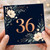 36th Birthday Card, Floral Botanical Age 36 Card