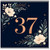 37th Birthday Card, Floral Number 37 Card