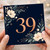 39th Birthday Card, Floral Number 39 Card