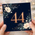 44th Birthday Card, Floral Number 44 Birthday Card