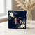 45th Birthday Card, Elegant Floral Navy Birthday Card