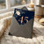 45th Birthday Card, Elegant Floral Navy Birthday Card