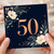 50th Birthday Card, Floral Number 50 Card