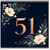51st Birthday Card, Elegant Floral Number 51 Birthday Card