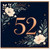 52nd Birthday Card, Elegant Floral Number 52 Birthday Card