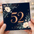 52nd Birthday Card, Elegant Floral Number 52 Birthday Card