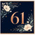 61st Birthday Card, Elegant Floral Number 61 Birthday Card