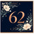 62nd Birthday Card, Elegant Floral Design