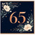 65th Birthday Card, Floral Navy Blue 65 Birthday Card for Her or Him
