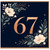 67th Birthday Card, Elegant Floral Number 67 Card