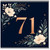 71st Birthday Card, Elegant Floral Number 71 Card
