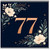 77th Birthday Card, Floral Number 77 Card