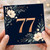 77th Birthday Card, Floral Number 77 Card