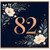 82nd Birthday Card, Elegant Floral Number 82 Card