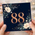 88th Birthday Card, Floral Elegant Number 88 Card