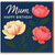 Mum Birthday Card - Floral Peony Design, Birthday Card for Mum, Elegant Flowers on Navy, Mother’s Greeting