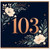 103rd Birthday Card, Elegant Floral Number 103 Card