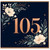105th Birthday Card, Elegant Floral 105 Card