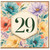 29th Birthday Card, Floral 29 Birthday Card