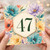 47th Birthday Card, Floral Watercolour Age 47 Birthday Card