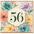 56th Birthday Card, Floral Age 56 Card