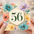 56th Birthday Card, Floral Age 56 Card