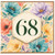 68th Birthday Card, Floral Watercolour Design
