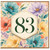 83rd Birthday Card, Floral Watercolour 83 Birthday Card