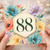 88th Birthday Card, Floral Number 88 Birthday Card