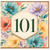 101st Birthday Card, Floral Milestone Birthday Card