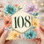 108th Birthday Card, Floral Watercolour Age 108 Celebration Card