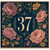 37th Birthday Card, Elegant Floral Vintage Style