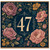 47th Birthday Card, Floral 47 Birthday Card