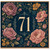 71st Birthday Card, Elegant Floral 71 Birthday Card