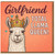 Funny Girlfriend Birthday Card - Total Llama Queen - Cute Llama with Crown and Hearts - Humorous Card for Her, Partner